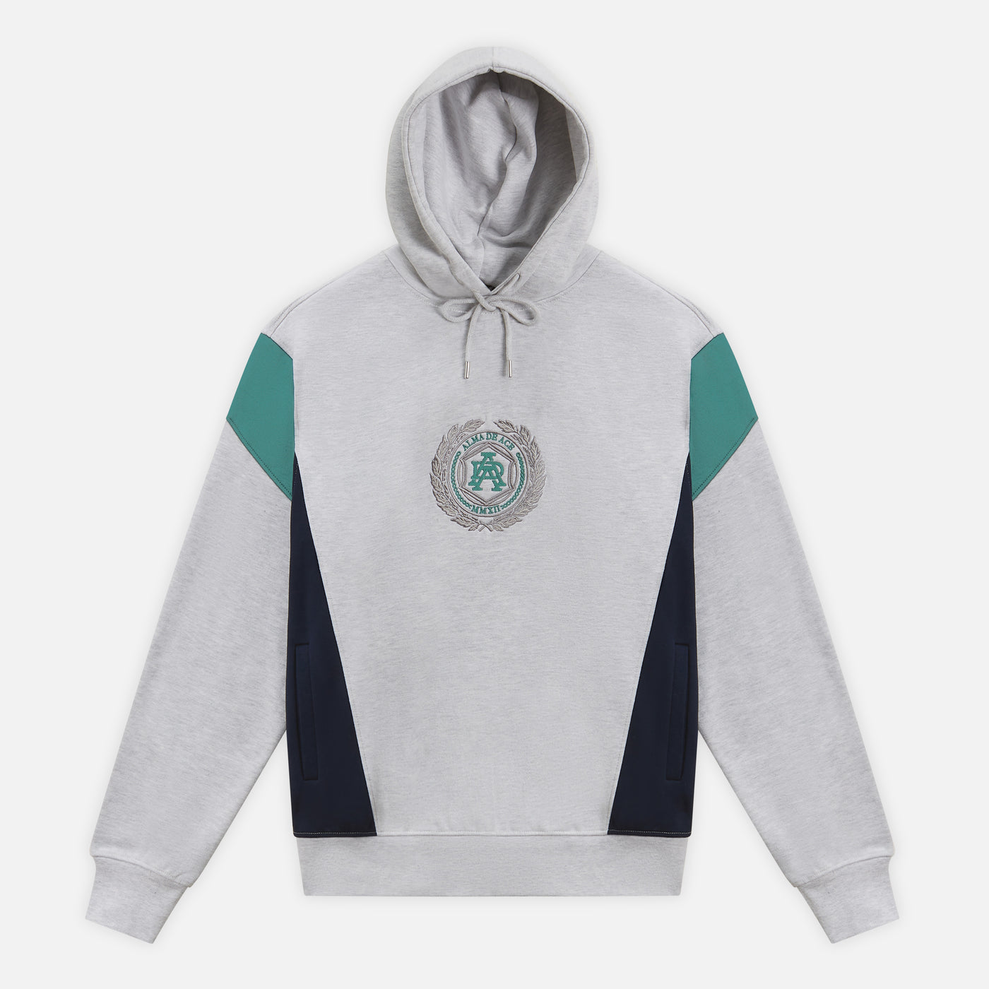 Sporty Grey Panya Crest Hoodie - Alma De Ace